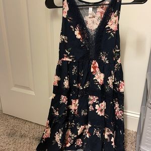 Navy floral dress